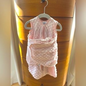 HALO Newborn Baby Pink Fleece Sleep Sack, EUC